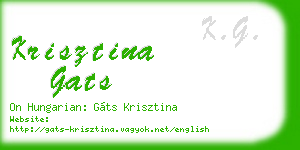 krisztina gats business card